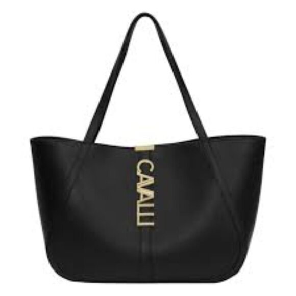 Cavalli Class Sandra Shopper Tote Bag Black | Mercari NWT- CAVALLI SANDRA SHOPPER BLACK DEBOSS SHOPPER TOTE
